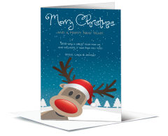 Christmas Rudolph Peeking In Corner Cards  5.50